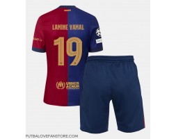 Barcelona Lamine Yamal #19 Domáci Detský futbalový dres 2024-25 Krátky Rukáv (+ trenírky)